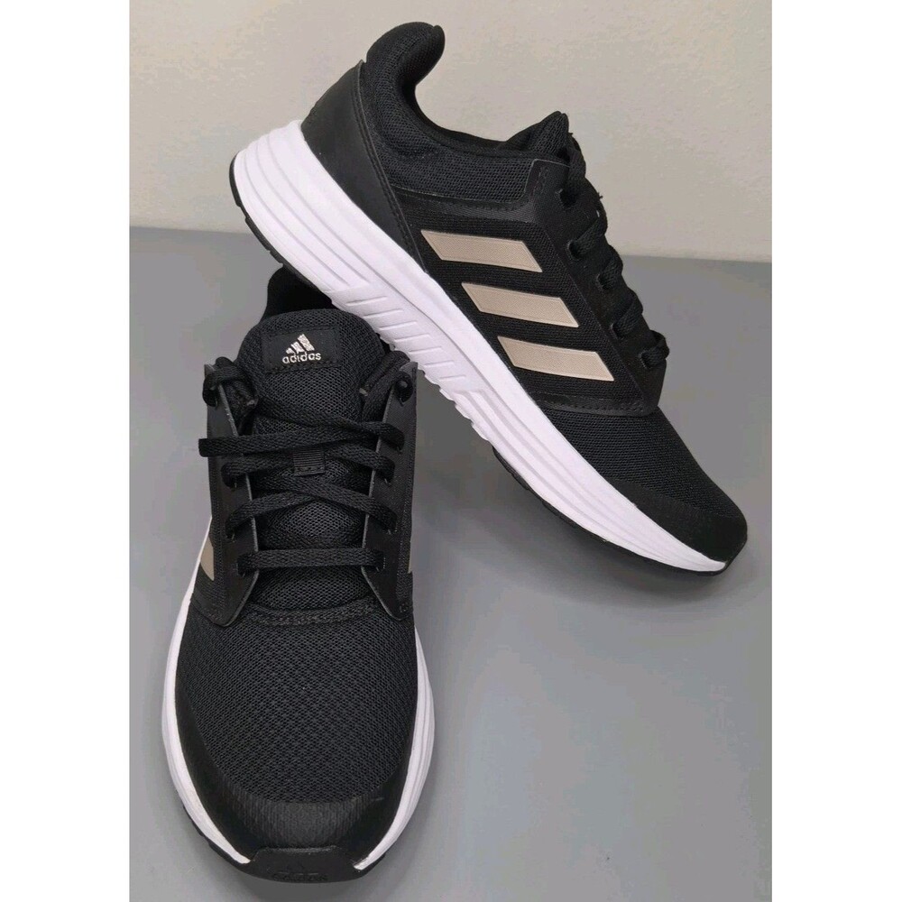 Adidas Galaxy 5 Mens Running Shoes Size 8.5 Black Lace Up Casual Athleisure